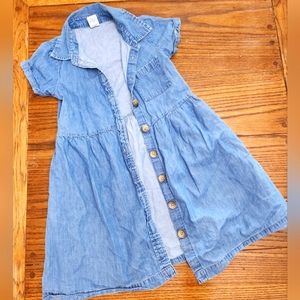Denim button down dress